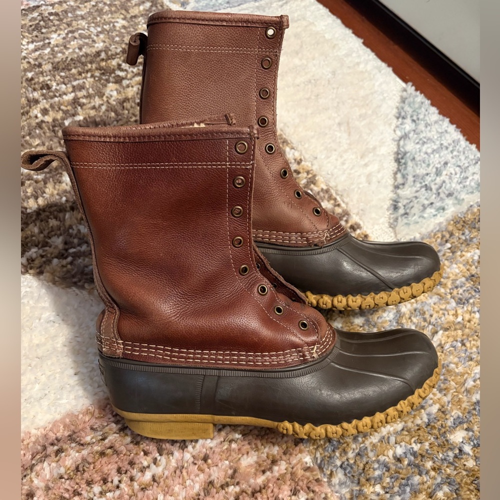 Vintage L.L.Bean Men's 10" Fleece-Lined Duck Boots Size 12